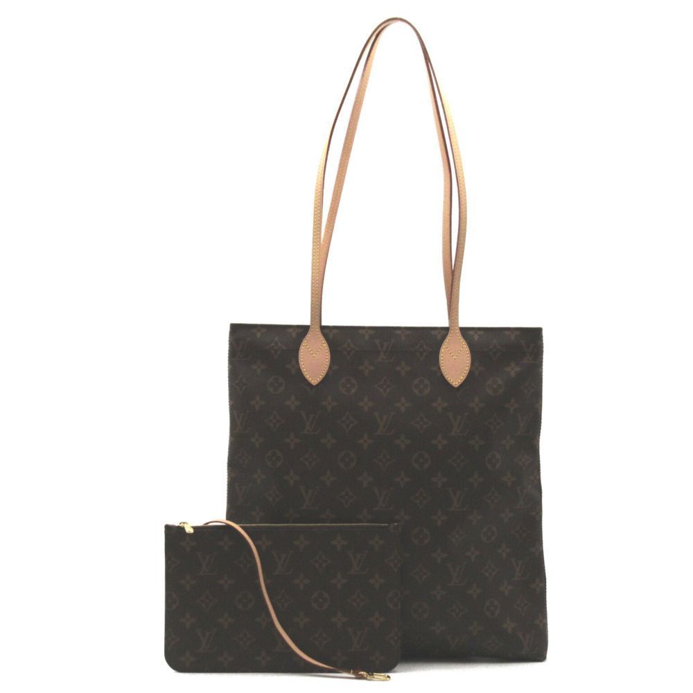 Louis Vuitton Carry It Tote Bag Canvas Leather Monogram Brown